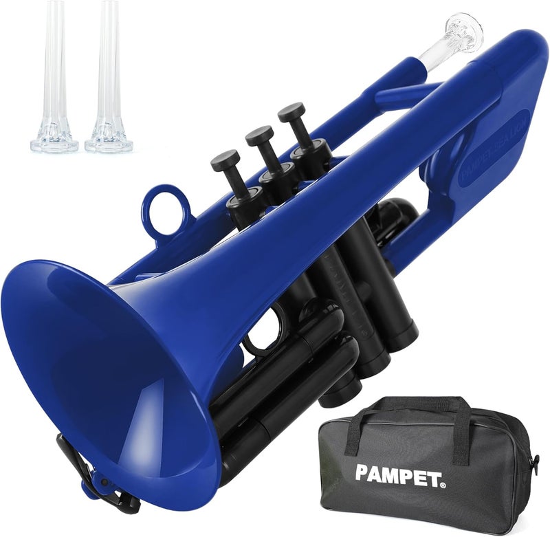 PAMPET SEA LION Professional Plastic Bb Trumpet Set for Student Beginner (Blue) - Image 1